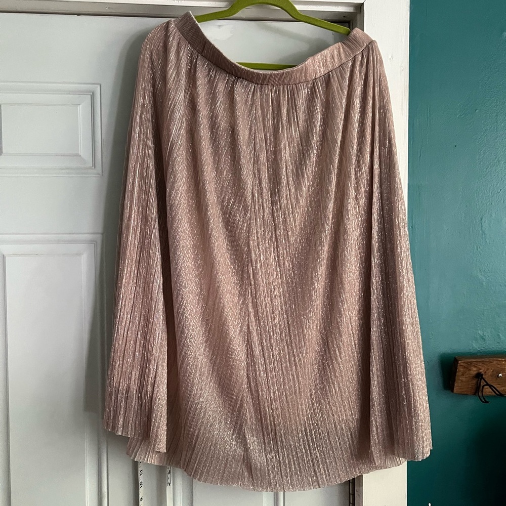 Maeve Anthropologie Blush Pink Glitter Skirt X-Large